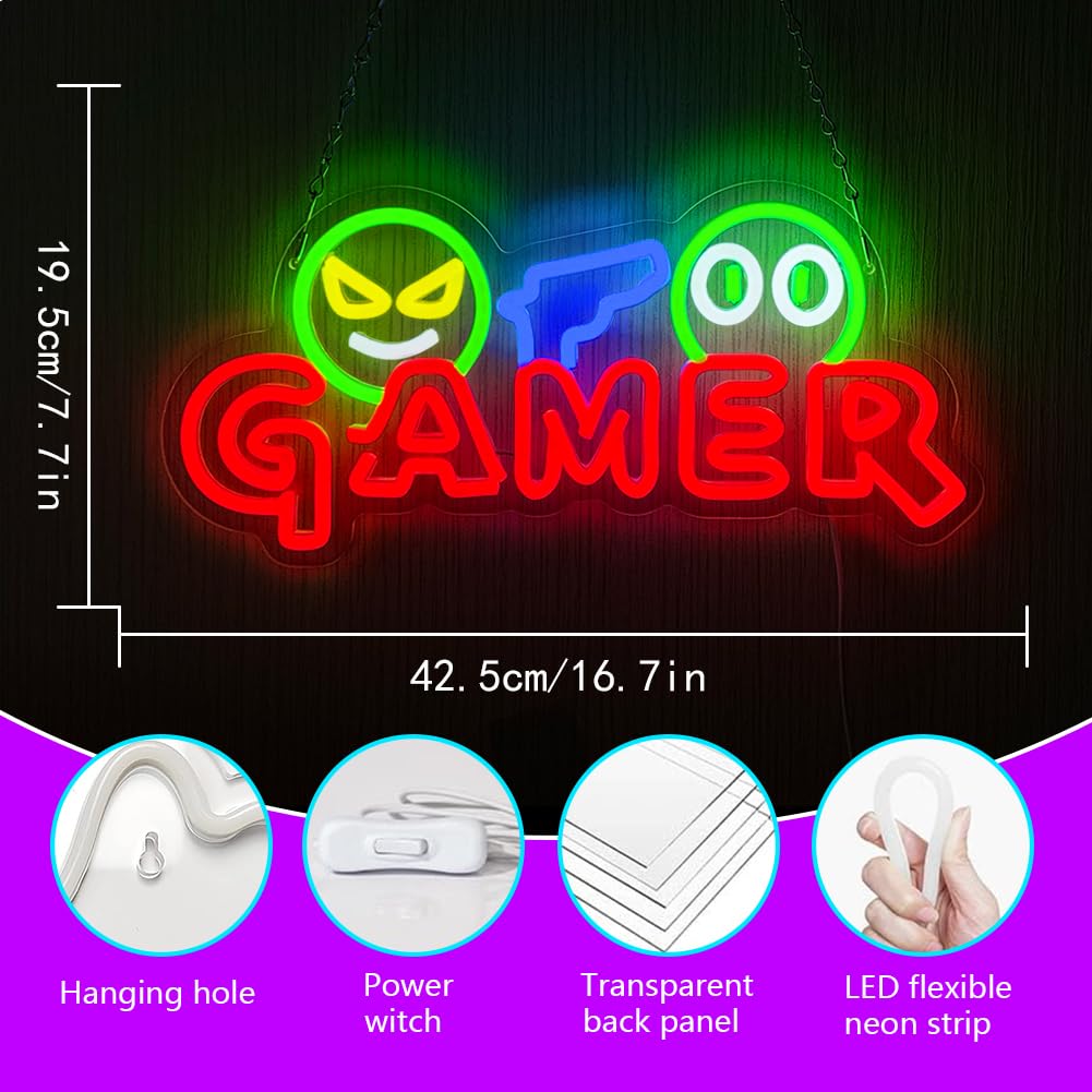 Gamer Neon Sign LED Wall Light - огляд і ціна Party Games For Christmas